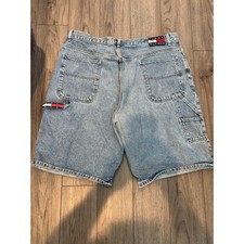 Vintage 90s Tommy Hilfiger Carpenter Denim Shorts Baggy 42
