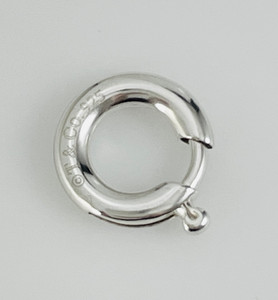 Tiffany & Co 12mm Large Spring Jump Ring Charm Holder Clasp in Sterling Silver