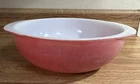 Vintage Pyrex 444 Pink Cinderella Mixing Bowl 4 Qt White Interior Retro Kitchen