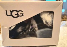 UGG I Fluff Yeah Slide Marble Baby Fur Slippers 1-Black/White , 2-Black .
