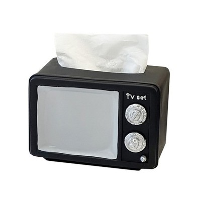 Retro TV Shape Resin Tissue Box Home Decoration Accent Practical Storage Holder