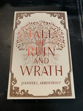 Signed Jennifer L Armentrout Fall of Ruin & Wrath Bookish Box Luxe Stencil Edge