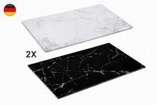 Glas Schneidebrett 2er Set Servierbrett Tranc...