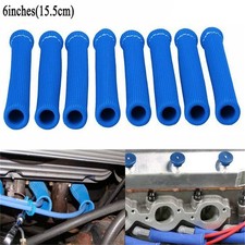 Spark Plug Wire Boots Heat Shield Protector Sleeve For Sbc Bbc Blue 8pcs Spark Plug Wire Boots Heat Shield Protector Sleeve For Sbc Bbc Blue 8pcs