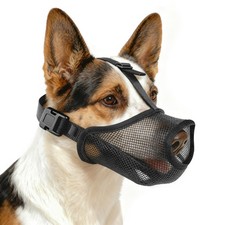 Bozal ajustable para perros, transpirable, antiladridos, grande