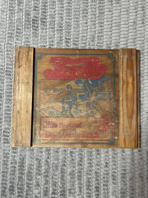 Vintage Pepsi-Cola ''Hits the Spot Down on the Beach'' 5¢ Wooden Sign 1940s-50s