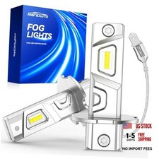 Led Bulb Fog Light Bulbs, 600 High Brightll Fog Lights Led, 6500K H3 White