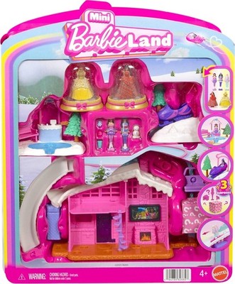 Barbie Mini BarbieLand Holiday Bundle | 2 Dolls + 6 Mini Playsets & Figures