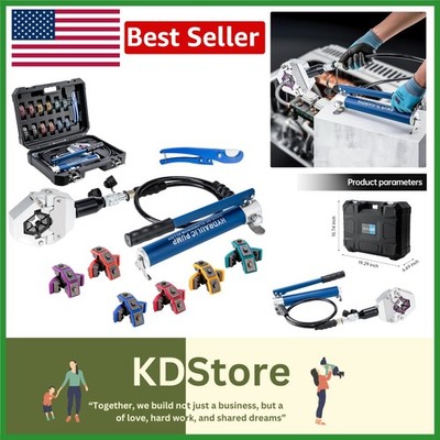 Hydraulic Hose Crimper Kit with Manual Pump for Efficient A/C Repairs - 71500