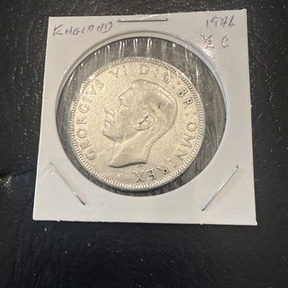 1946 Great Britain Silver Half Crown Coin George VI KM 856