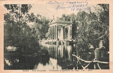 ITALIEN ROM VILLA BORGHESE TEMPEL IM JARTEN DES SEES