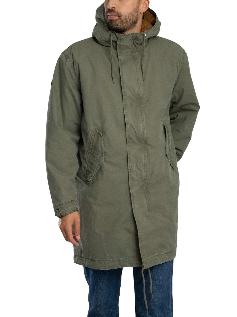 Superdry Men's Military Parka Jacket, Green UK
