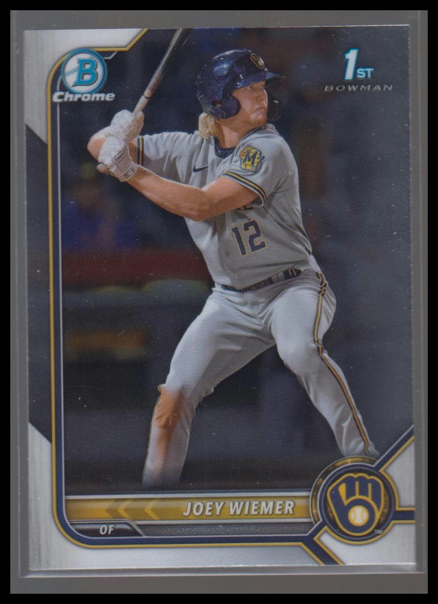 2022 Bowman Chrome #BCP-207 Joey Wiemer Prospects