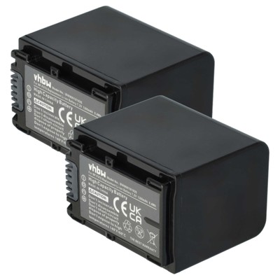 2x Akku für Sony NEX-VG20E NEX-FS100U NEX-VG10E NEX-VG20 NEX-VG10 1300mAh 7,2V