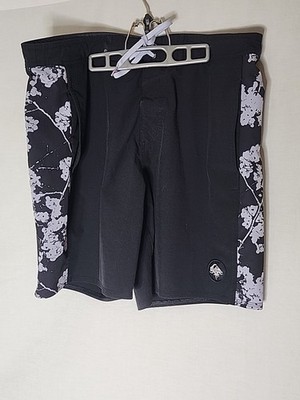 Quicksilver Dry Flight Board Shorts Trucks Mens 34 Black Silver 