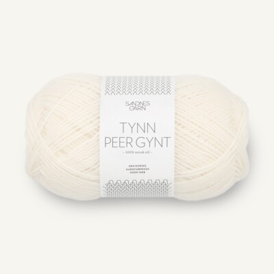TYNN PEER GYNT von SANDNES GARN - HVIT (1002) - 50 g / ca. 205 m Wolle