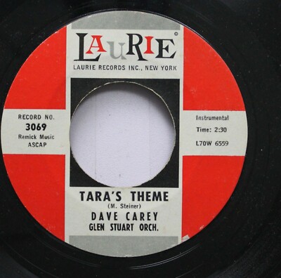 50'S & 60'S 45 Dave Carey Glen Stuart Orch. - Tara'S Theme / Concerto Of Love On