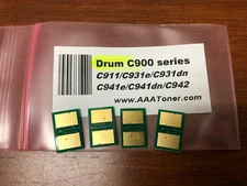 4 DRUM Chip for use in OKI C900 series, C911, C931, C941, C942 Refill