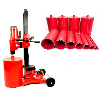 BLUEROCK 12Z1 LRBT/S Concrete Core Drill & 1''-12'' Wet Bit Set PACKAGE DEAL
