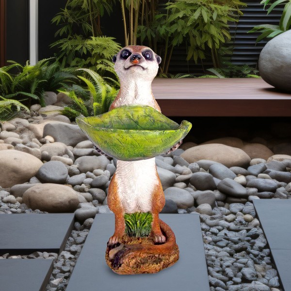 VogelträNke Futterstelle Vogelbad Wasserstelle ErdmäNnchen Futterschale H 33 Cm-image