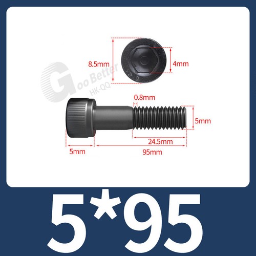 M2 M3 M4 - M12 High Tensile 12.9 Cap Head Allen Bolts Self Colour Socket Screws - Picture 65 of 232