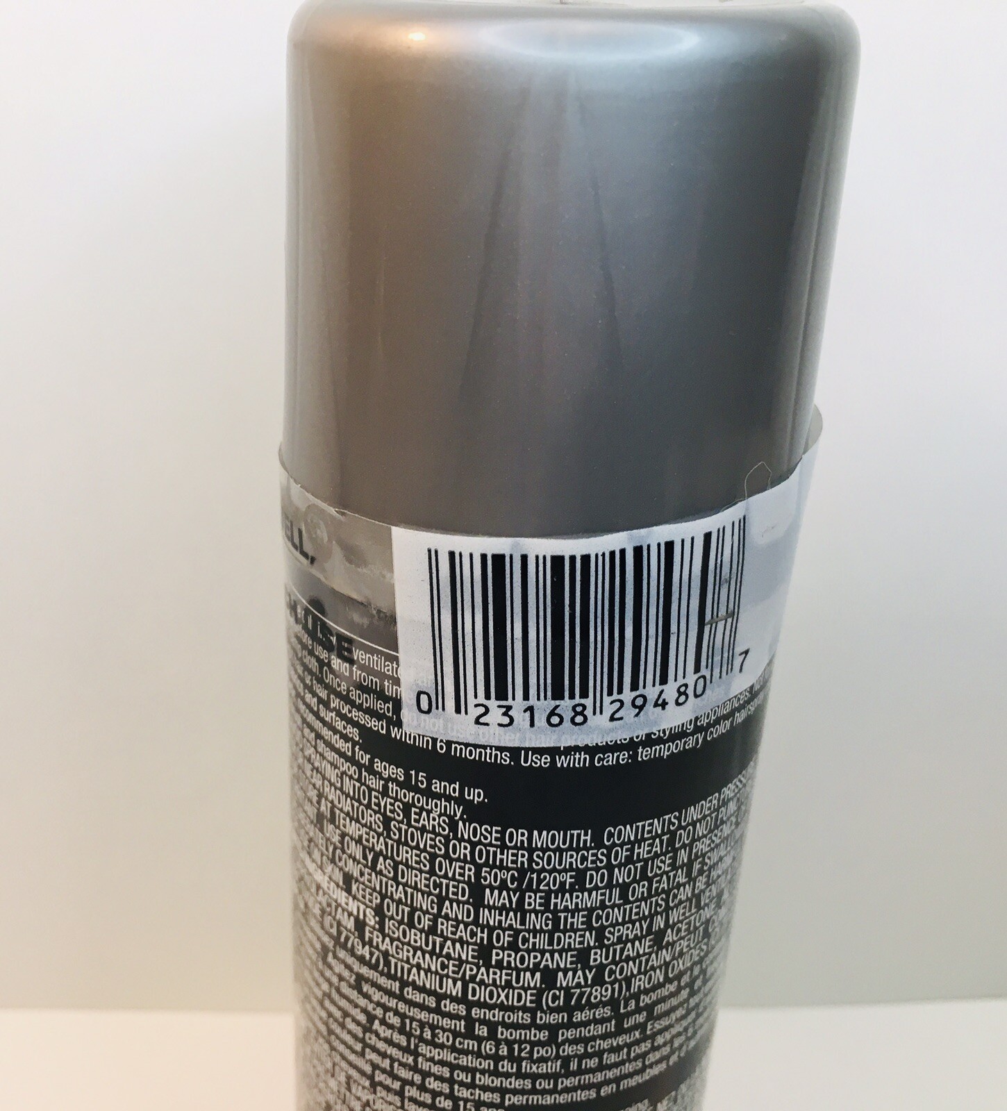 Fun World Temporary SILVER Hair Color Spray In Shampoo Out 2 oz Costume Theatre