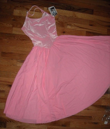 VELVET Ballet midcalf LONG DANCE DRESS ch/ladies crepe skirt Princesseam lined - Picture 14 of 27