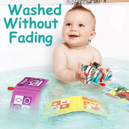 RenFox 8Pcs Soft Books for Babies Cloth Book Baby Fabric Book My First Soft Baby - Picture 7 of 7
