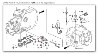 HONDA ACURA GENUINE OEM NSX Pin, Control Wire AT Oil Level Gauge   24413-PS5-010