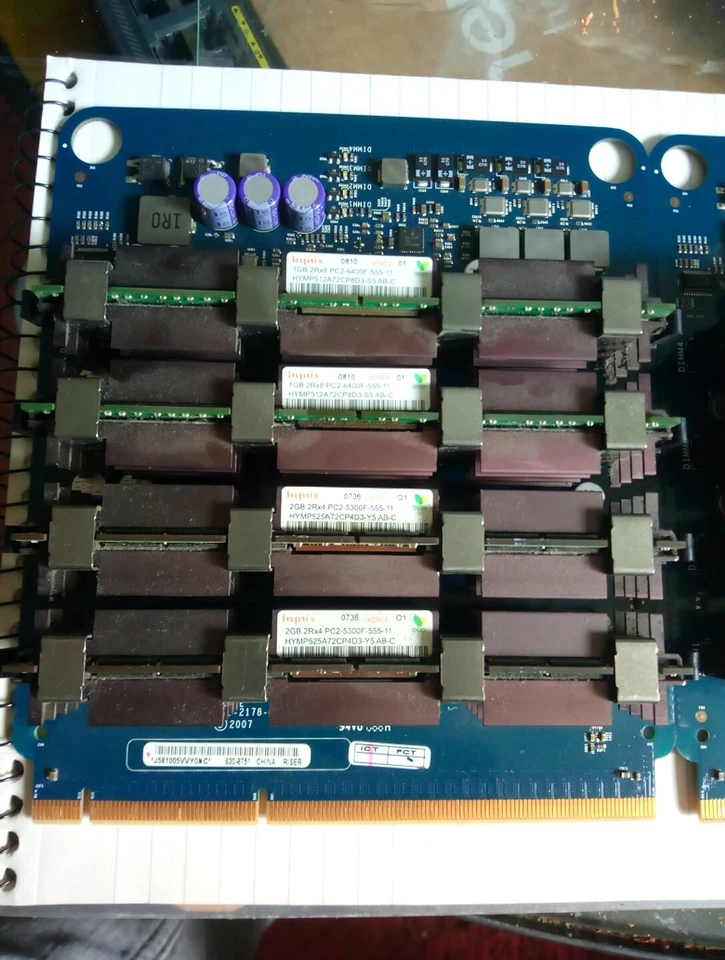 Lot 2 Apple  Memory Riser Cards 820-2178-B Total 8GB(2x2GB2x1GB4x512mb) - Image 2 of 4