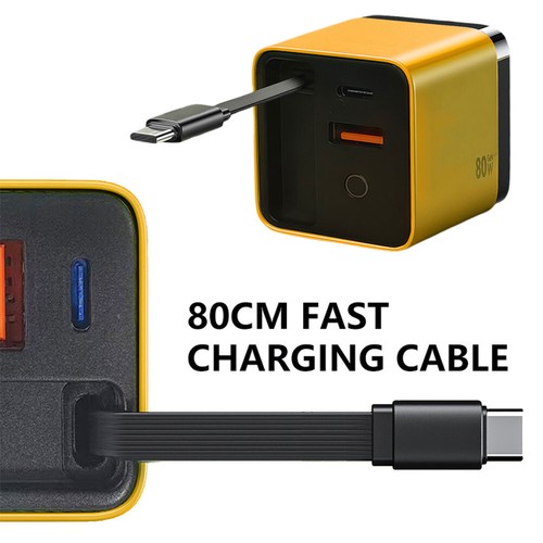 3 in 1 Retractable Phone Wall Plug Scalable 80w Max -AU - Bild 15 von 21