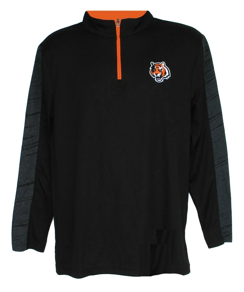 Camisa Pullover Cincinnati Bengals Para Hombre 1/4 Cremallera - Negra Foto 2 de 2