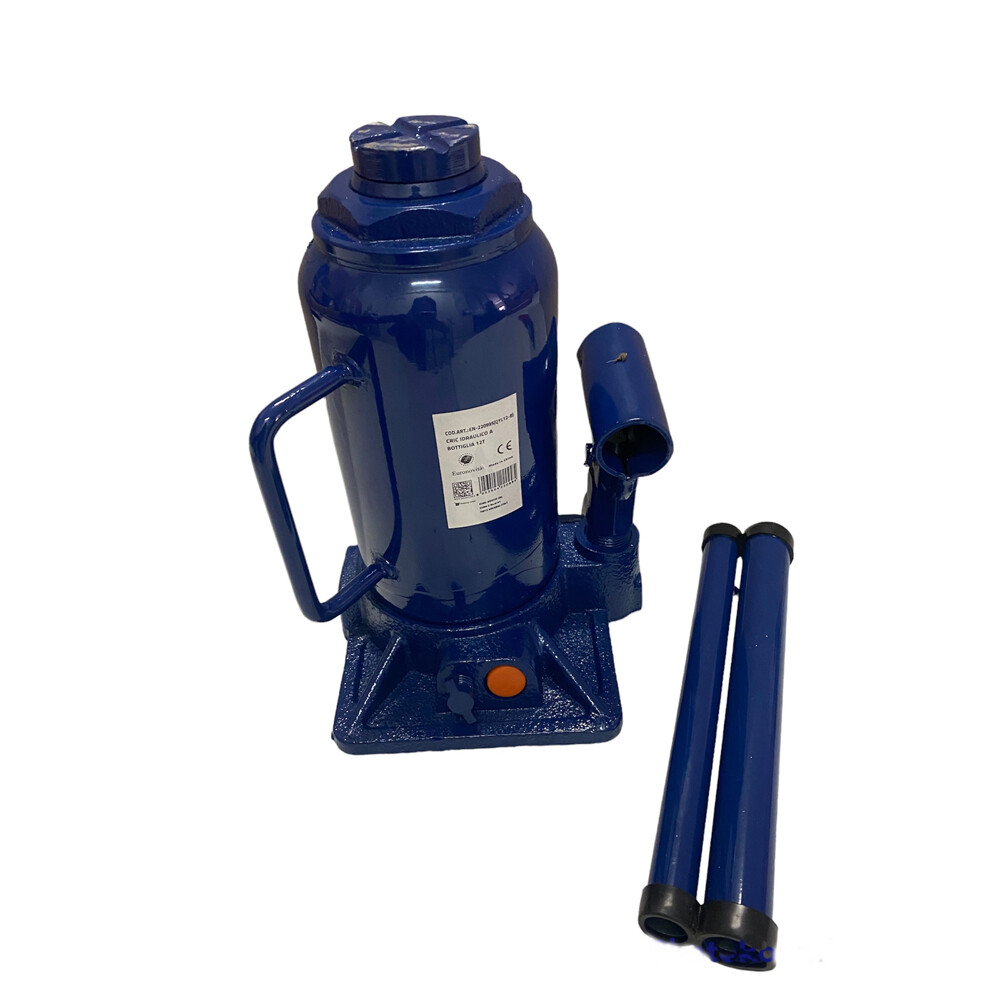 CRIC SOLLEVATORE CRICK IDRAULICO A BOTTIGLIA 12ton AUTO 400mm