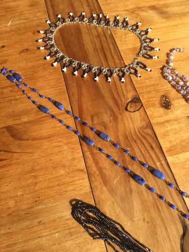 COSTUME Jewellery Job Lot Of 7 Necklaces Chunky Selection Various Vintage - Picture 3 of 5