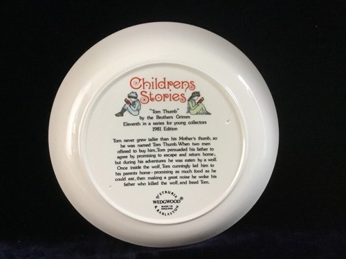 Wedgwood Children’s Story 6” Plate_”TOM THUMB”_IN BOX_1981_ Excel_SHIPS FREE - Imagen 5 de 7