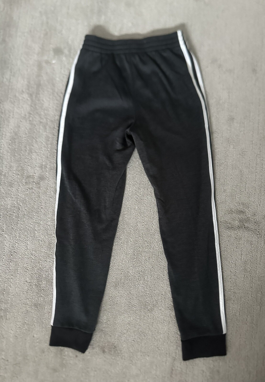 EUCAdidas Track Joggers Youth Dark Gray Athletic Wear Boys Stripes Size M 10/12 image 3
