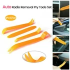 4Pcs Car Door Trim Removal Tool Pry Bar Panel Dash Radio Body Clip Installer Kit