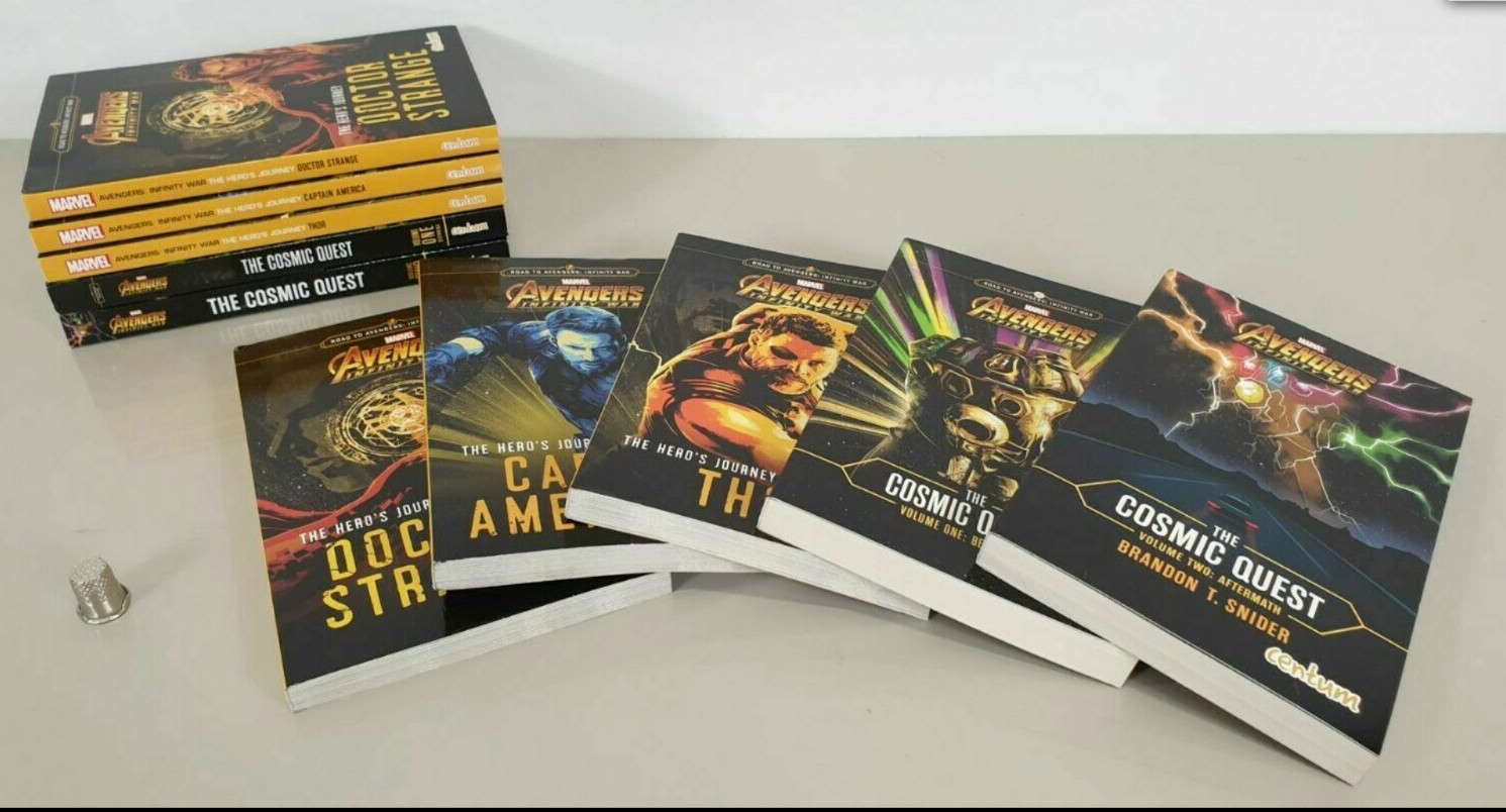 MARVEL AVENGERS INFINITY WAR THE HEROS JOURNEY & COSMIC QUEST BOOK SET