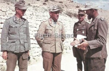 WW2 Picture Photo German General Fritz Bayerlein officers Afrikakorps 8840