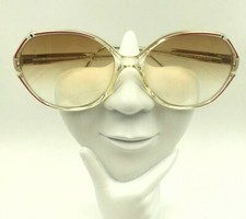 Vintage Seasonal Inspirations Caesar Red Transparent Oval Sunglasses FRAMES ONLY