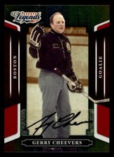 2008 Donruss Sports Legends Mirror Red Hockey #54 Gerry Cheevers Auto /568 *d2