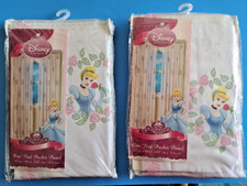  2 Disney Princess "PRINCESS PORTRAITS" One Rod Curtain Panels 42" X 84"