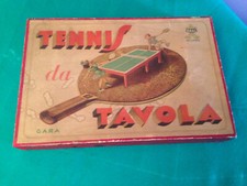 GIOCO IN SCATOLA PING PONG TENNIS TAVOLO SET OLD DITTA BRAL MILANO ANNI '50