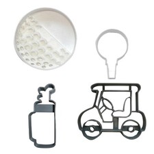 GOLF THEME BAG TEE BALL CART SET OF 4 COOKIE CUTTERS MADE IN USA PR1922