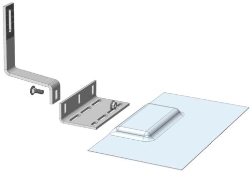 Magerack Tile Hook Bracket with Flashing Solar Panel PV Module Mounting Pack 10 - Afbeelding 1 van 7