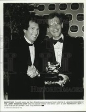 Press Photo Garry Shandling & David Letterman on 