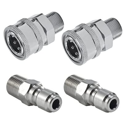 #ad Pressure Washer Quick Connect 3 8 Inch Pressure Washer Fittings Adapter Set... $27.16