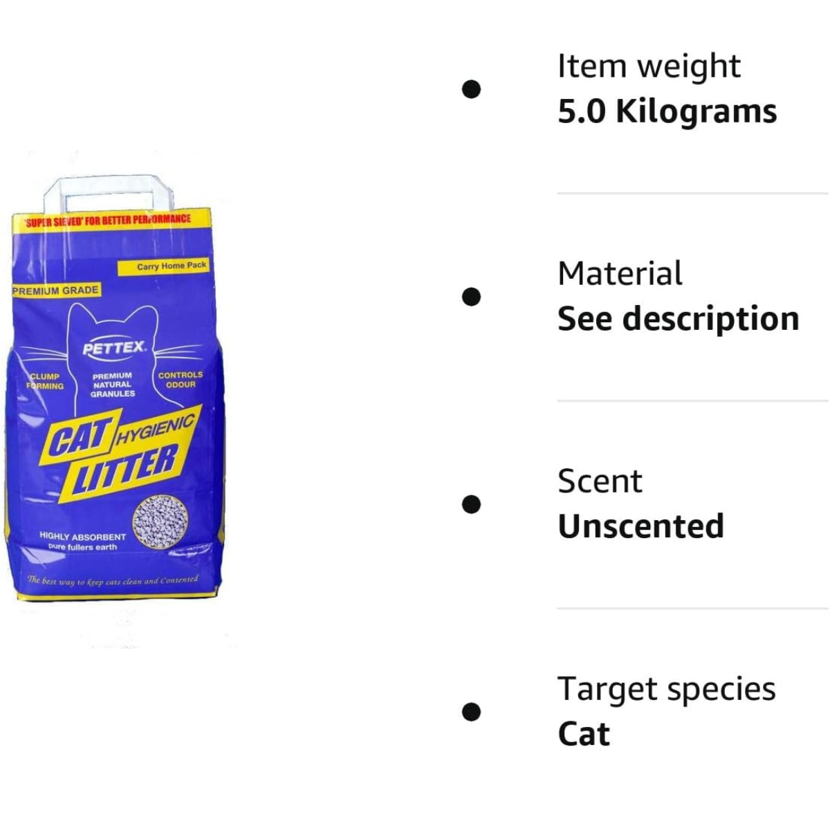 Pettex Cat Litter Premium Clumping Highly Absorbant No Mess Kitten