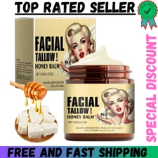 Whipped Beef Tallow and Honey Balm: Grass Fed Grass Finished Face Cream - Tallow