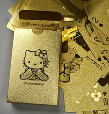 Rare Hello Kitty ✨ Gold Playing Cards Sanrio Japan Gorgeous! New in Box